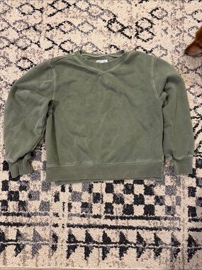 Olive Green Crewneck Sweatshirt - Alex Mill - 100% Cotton